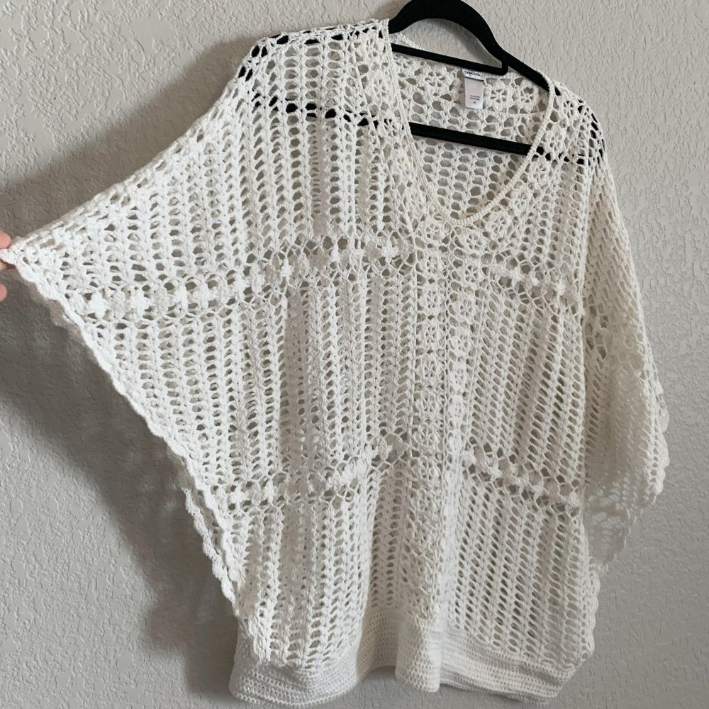 Chico's size M/L open sleeve sweater or  coverup
